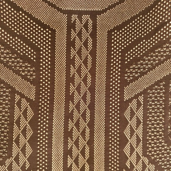 Sleeveless Black and Beige knitted Pattern Mini Dress - Picture 6 of 6